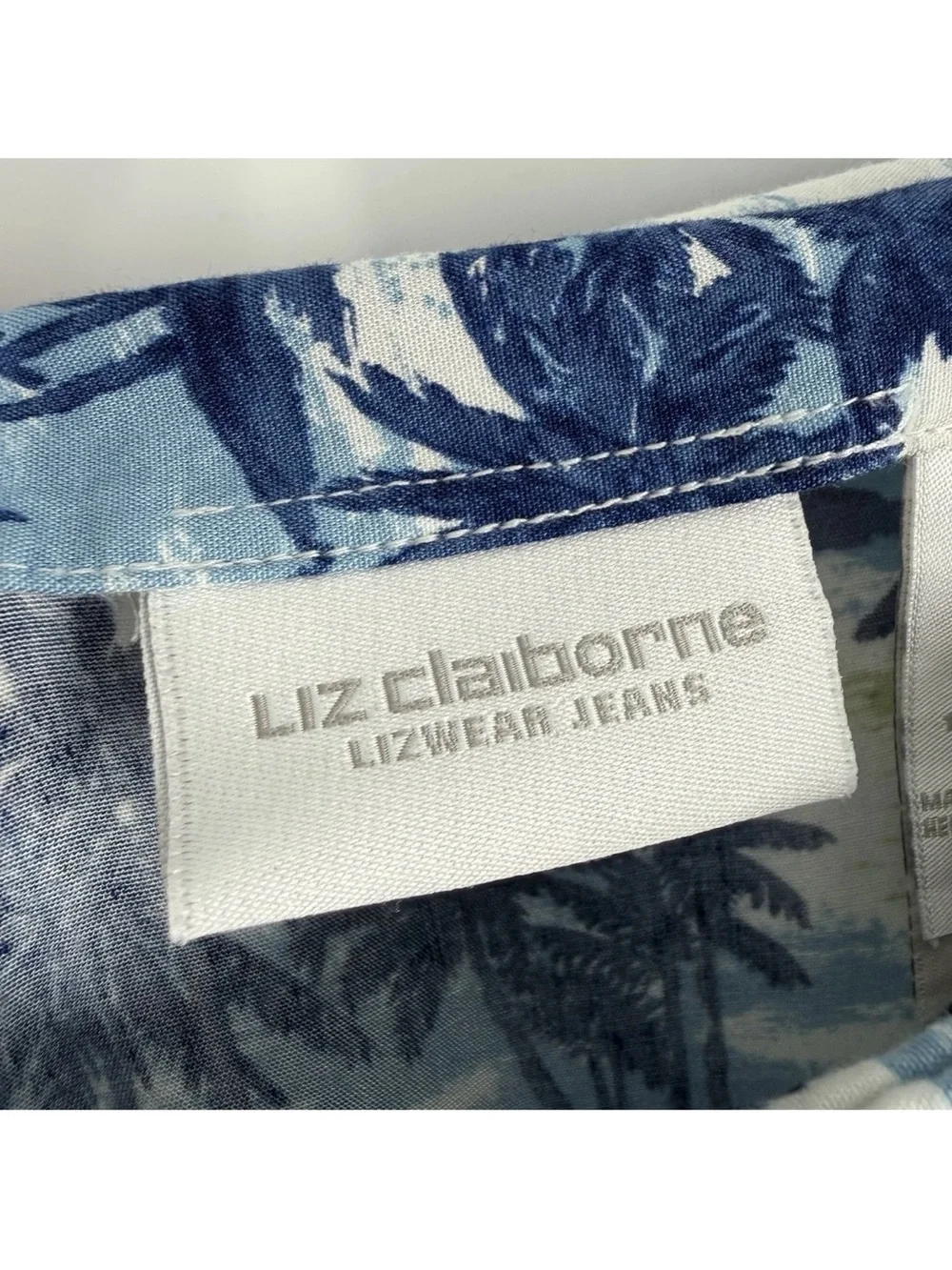 Liz Claiborne Wrap Maxi Skirt Womens Size 10 Blue Palm Tree Sail Boat Print
